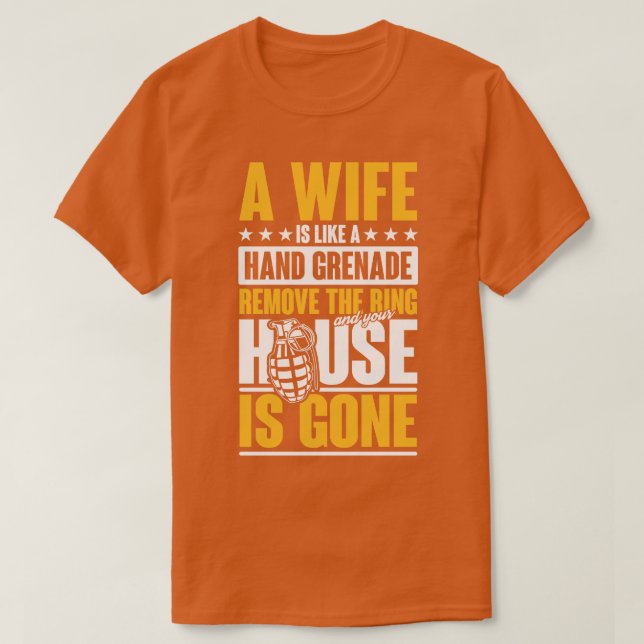 Wife Hand Grenade T-Shirt (Design Front)