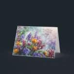 Wife Happy Birthday with Pretty Flowers  Card<br><div class="desc">Flowers of color,  words that can be changed to reflect your personal thoughts,  and wishes of love and happiness to your wonderful wife.</div>