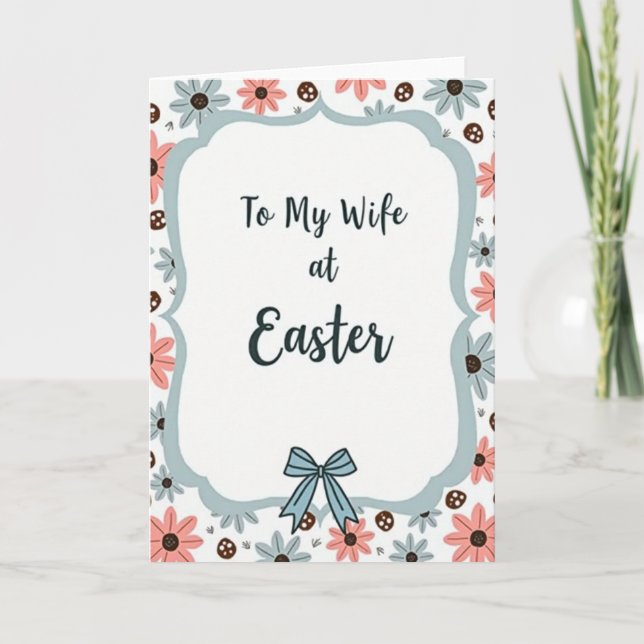 Wife Happy Easter Greeting Card (Front)