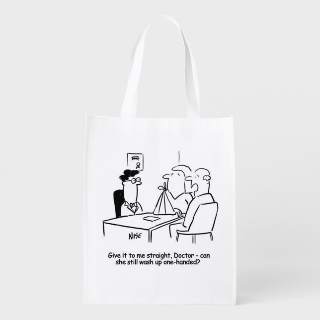 Wife has a Broken Arm in a Sling Grocery Bag (Back)