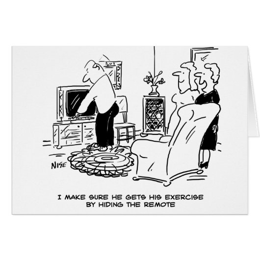 Wife Hides the TV Remote Control (Front Horizontal)