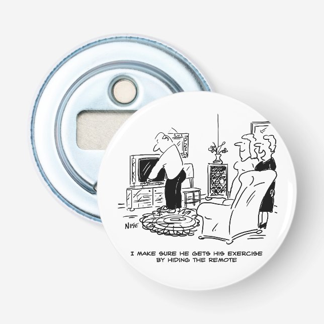 Wife Hides the TV Remote Control Bottle Opener (Front)