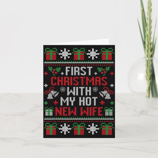 Wife Husband First Christmas Just Married Christma Card (Front)