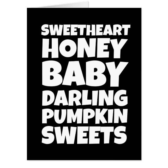 WIFE HUSBAND ROMANTIC HUGE FUNNY GREETING CARD (Front)