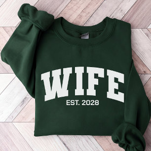 Wife Husband Sweatshirt, Custom Engagement Gift Sweatshirt