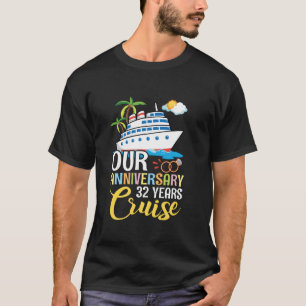 Wife Husband Wedding Married Our Anniversary 32 Ye T-Shirt