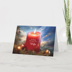 Wife In Loving Memory Christmas Memorial Card