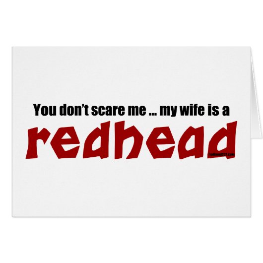Wife is a Redhead Cards (Front Horizontal)