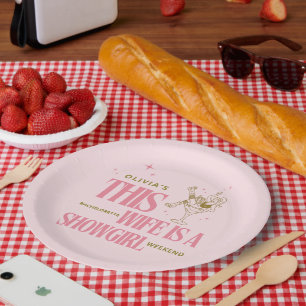 Wife is a showgirl bachelorette weekend itinerary  paper plates