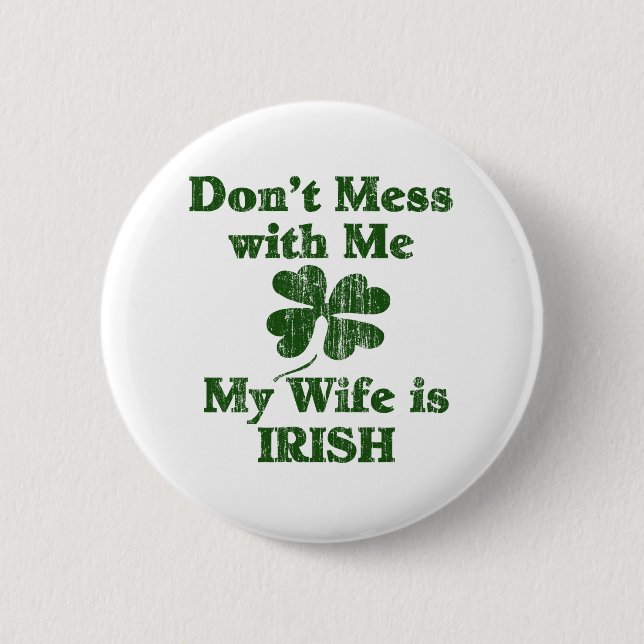 Wife is Irish Pinback Button (Front)