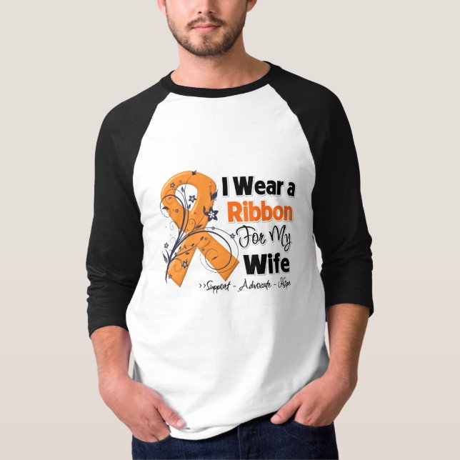 Wife - Leukemia Ribbon T-Shirt (Front)