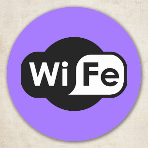 Wife Logo Classic Round Sticker