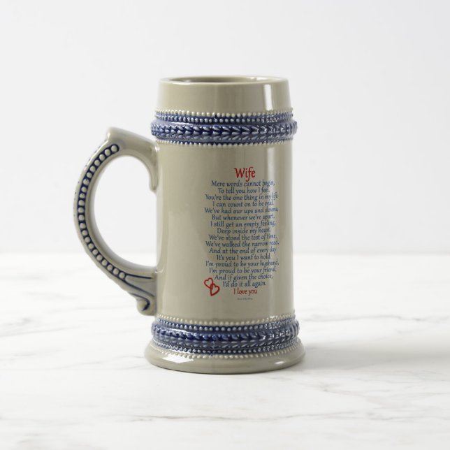 Wife Love Beer Stein (Left)