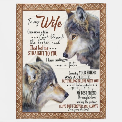 Wife Lover To My Wife I Love You Forever  Always Fleece Blanket