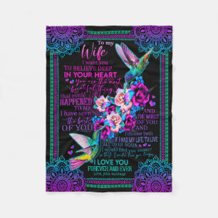 Wife Lovers   To My Wife I Love You Forever Ever Fleece Blanket