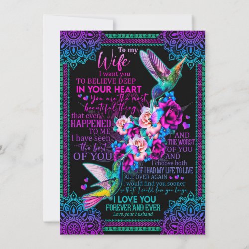 Wife Lovers  To My Wife I Love You Forever Ever Holiday Card