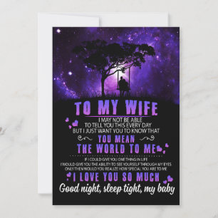 Wife Lovers   To My Wife I Love You So Much Holiday Card