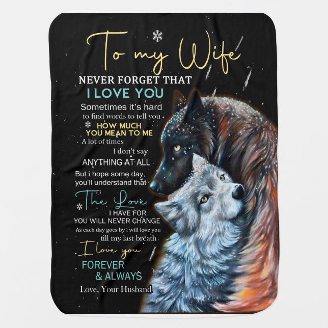 Wife Lovers | To My Wife Never Forget I Love You Baby Blanket (Front)