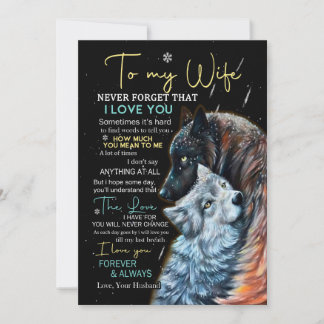 Wife Lovers | To My Wife Never Forget I Love You Holiday Card