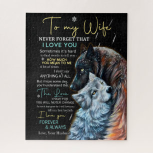 Wife Lovers To My Wife Never Forget I Love You Jigsaw Puzzle