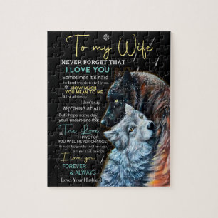 Wife Lovers To My Wife Never Forget I Love You Jigsaw Puzzle
