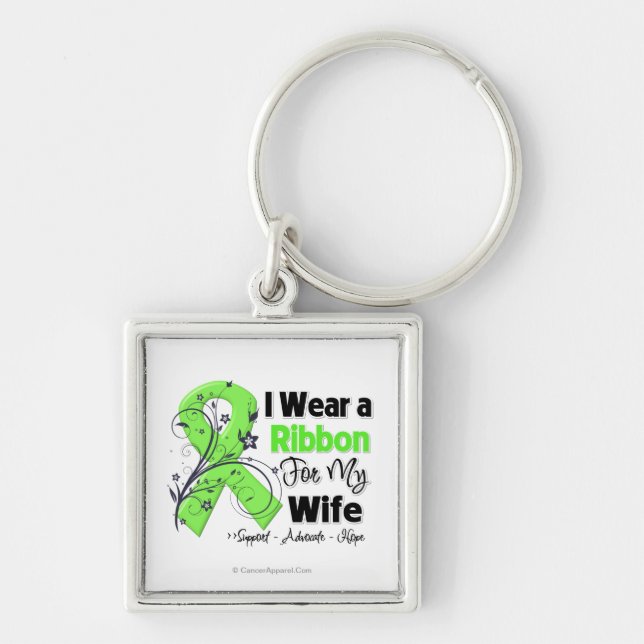 Wife - Lymphoma Ribbon Keychain (Front)