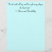 Wife May Plague His Heart Jane Austen Book Quote (Front)