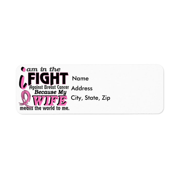 Wife Means The World To Me Breast Cancer Custom Return Address Label