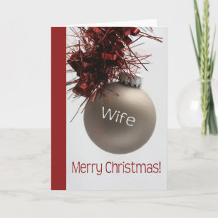 Wife Merry Christmas card
