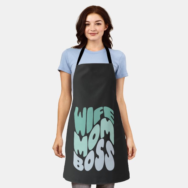 Wife, mom, boss apron (Worn)