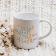 Wife Mom Boss Badass Funny Sarcastic Mother's Day Giant Coffee Mug at Zazzle