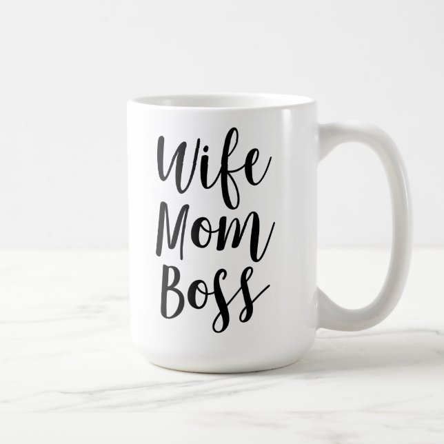 Wife Mom Boss Coffee Mug (Right)