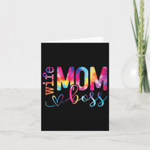 Wife Mom Boss Funny Mothers Day  Card