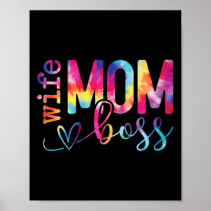 Wife Mom Boss Funny Mothers Day Poster