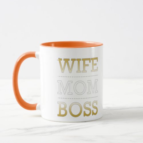 wife mom boss mug