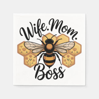 Wife. Mom. Boss Napkins