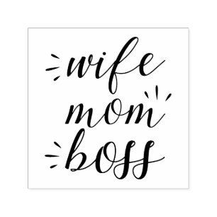 Wife Mom Boss Self-inking Stamp