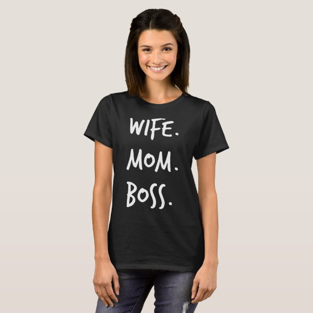 wife mom boss shirts - mothers day shirt (Front Full)