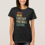 Wife Mom Fantasy Football Legend Funny Mother  T-Shirt