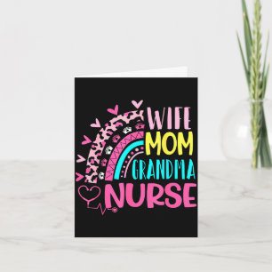 Wife mom grandma nurse mother day nurses day card