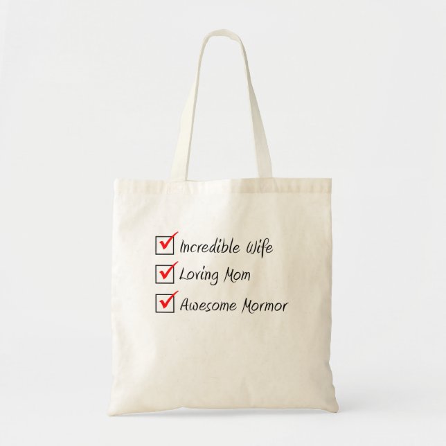 Wife Mom Mormor Swedish Woman Tote Bag (Front)