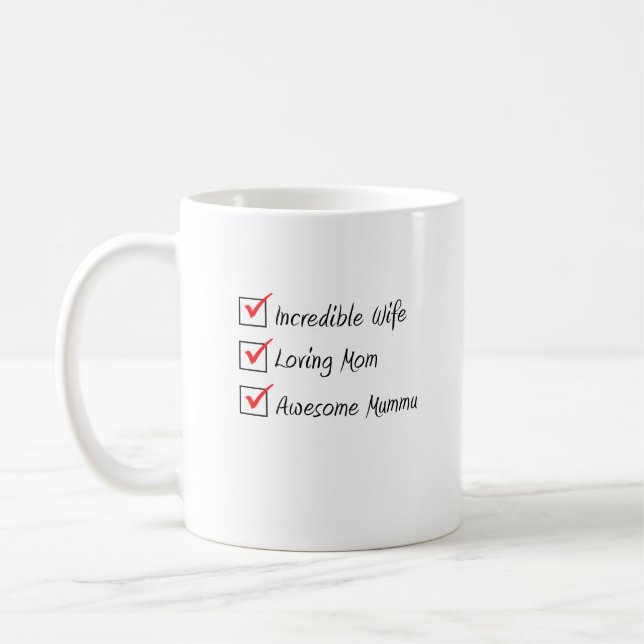 Wife Mom Mummu Finnish Woman Coffee Mug (Left)