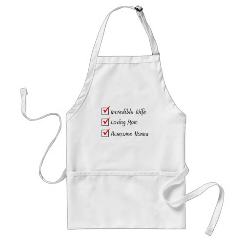 Wife Mom Nonna Italian Woman Adult Apron