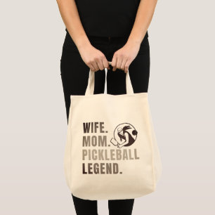 Wife Mom Pickleball Legend - Vintage Funny Women's Tote Bag