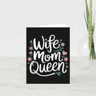 Wife Mom Queen Funny Mothers Day Tank Top Card