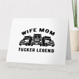 Wife Mom Trucker Legend Quotes Card