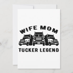 Wife Mom Trucker Legend Quotes Invitation