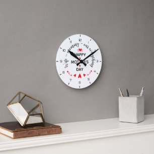 Wife Mommy Our Everything Cute Mother's day Sweet Round Clock
