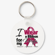 Wife - Multiple Myeloma Ribbon Keychain