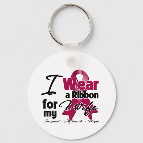 Wife _ Multiple Myeloma Ribbon Keychain
